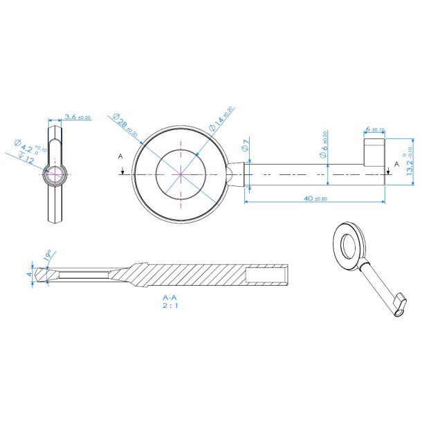 Mbelngle "Lud" i Forniklet Look