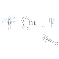 Mbelngle "Leif" i Forniklet Look