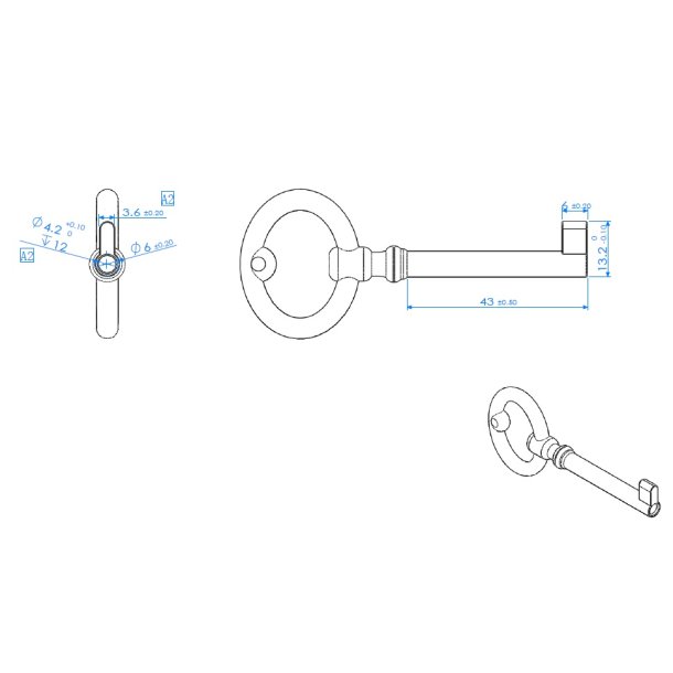 Mbelngle "Leif" i Forniklet Look