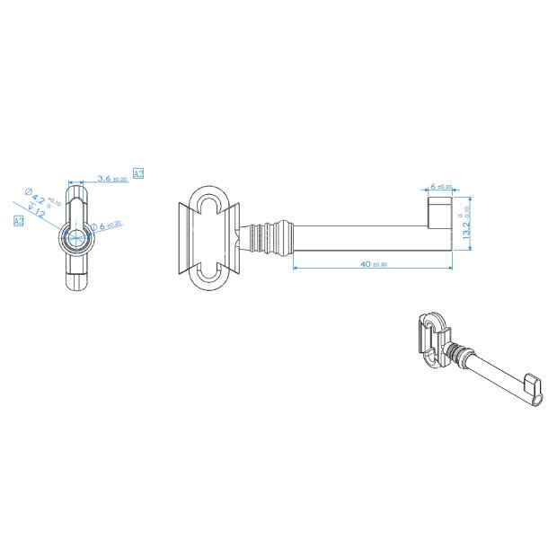 Mbelngle "Hans" i Bronze Look