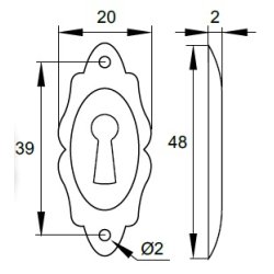 Ngleskilt "Geir" i Poleret Messing Look