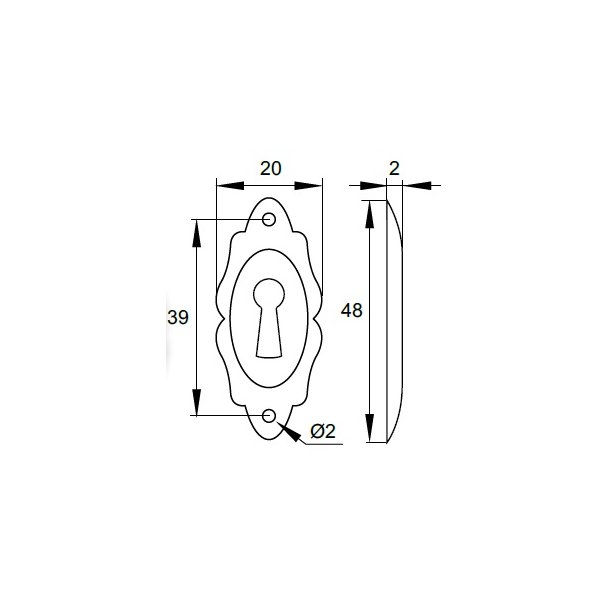 Ngleskilt "Geir" i Poleret Messing Look