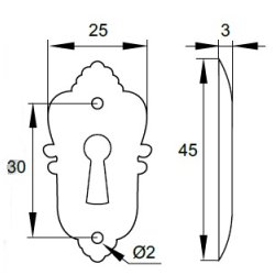 Ngleskilt "Ketil" i Poleret Messing Look