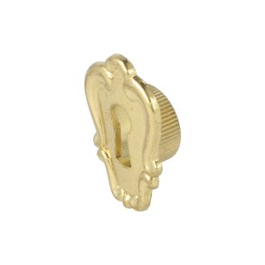 Indslags Ngleskilt 25x38mm - Poleret Messing