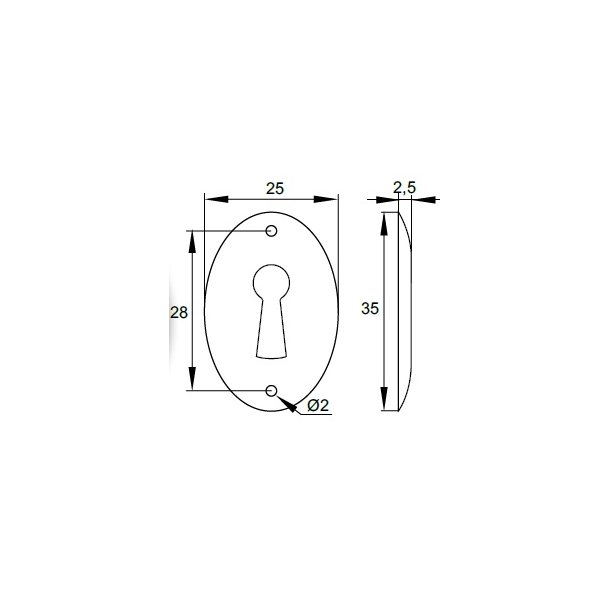 Ngleskilt "Skall" i Bronze Look