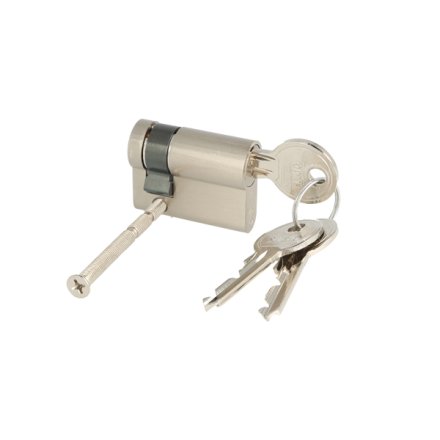 Profilcylinder 41mm - Halv Cylinder - B�rstet Rustfri Finish
