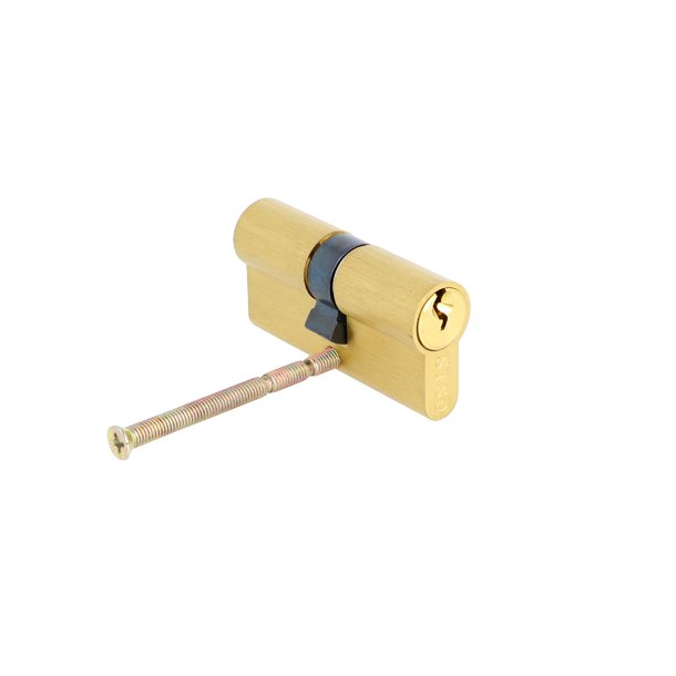 Profilcylinder 62mm - Brstet Messing Finish