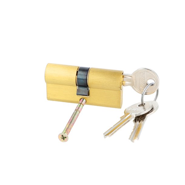 Profilcylinder 62mm - Brstet Messing Finish