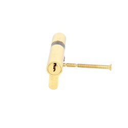 Profilcylinder 80mm - Poleret Messing Finish