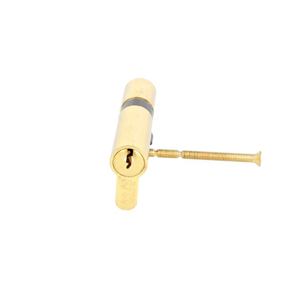 Profilcylinder 80mm - Poleret Messing Finish