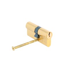 Profilcylinder 64,5mm - Poleret Messing Finish