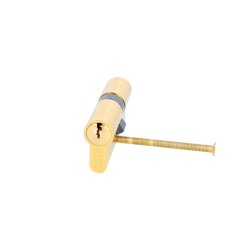 Profilcylinder 64,5mm - Poleret Messing Finish