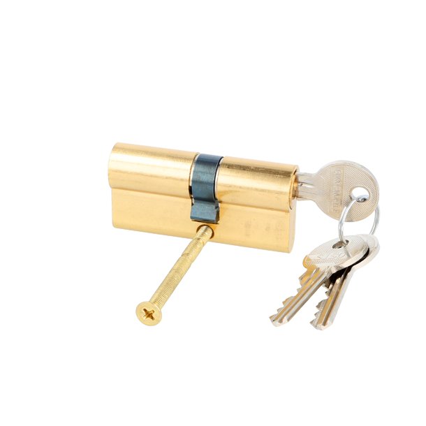 Profilcylinder 64,5mm - Poleret Messing Finish