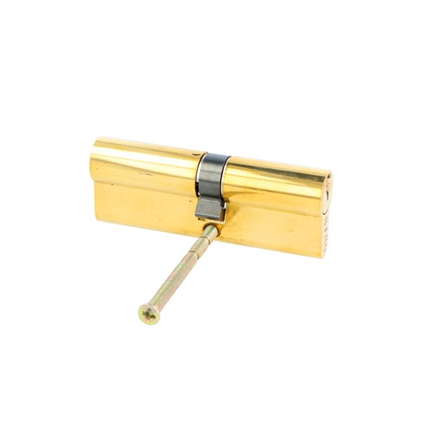 Profilcylinder 70mm - Poleret Messing Finish