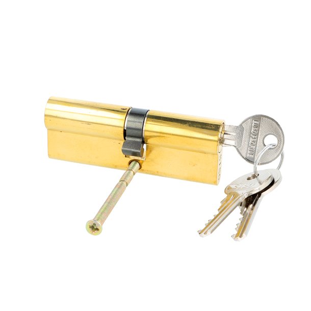 Profilcylinder 70mm - Poleret Messing Finish