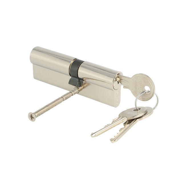 Profilcylinder 90mm - Brstet Rustfri Finish