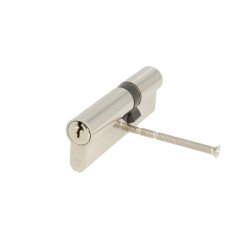 Profilcylinder 90mm - Brstet Rustfri Finish