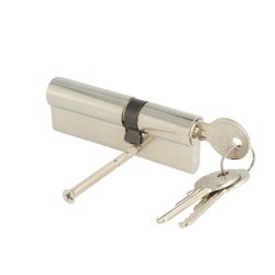 Profilcylinder 90mm - Brstet Rustfri Finish