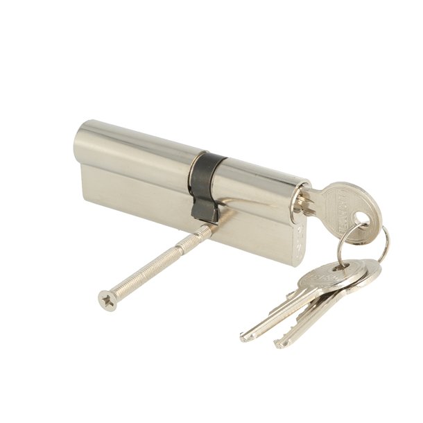 Profilcylinder 90mm - Brstet Rustfri Finish