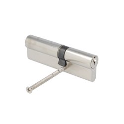 Profilcylinder 95mm - Brstet Rustfri Finish