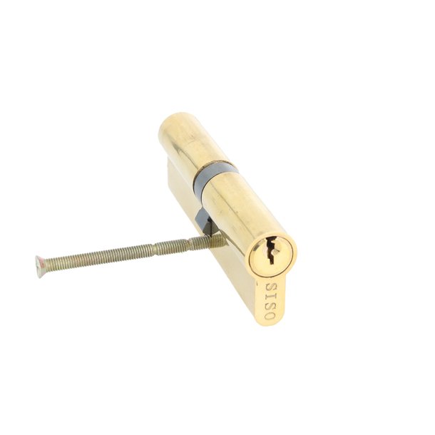 Profilcylinder 100mm - Poleret Messing Finish