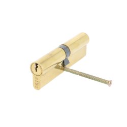 Profilcylinder 100mm - Poleret Messing Finish