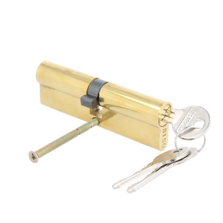 Profilcylinder 100mm - Poleret Messing Finish