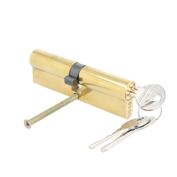 Profilcylinder 100mm - Poleret Messing Finish