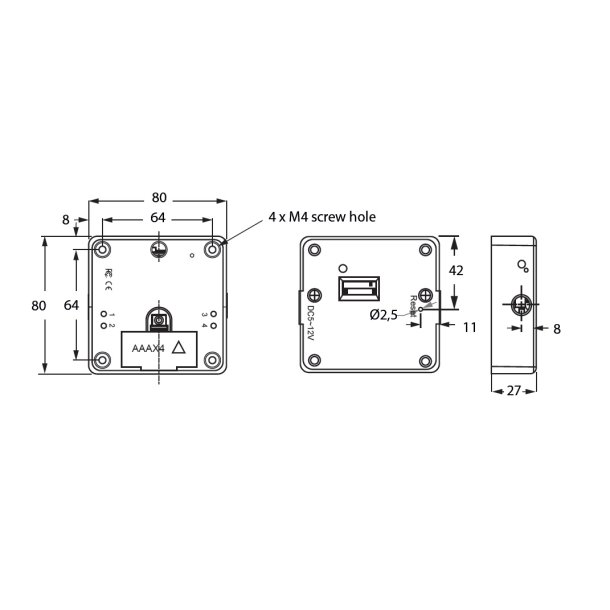 Elektronisk Ls "Iris" - Skjult - Mifare1