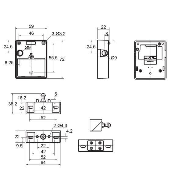 Elektronisk Ls "Calla" - Skjult - til Fjernbetjening