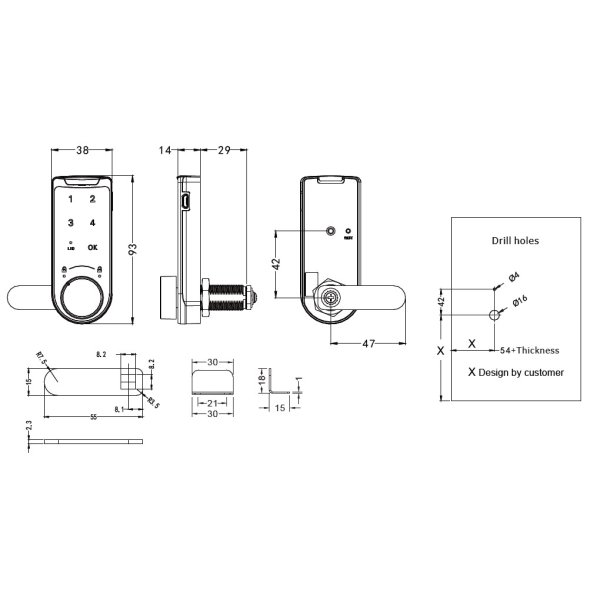 Elektronisk Skabsls "Marc" til Privat Brug