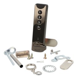 Elektronisk Skabsls "Dave" - Sort - til Engangskode