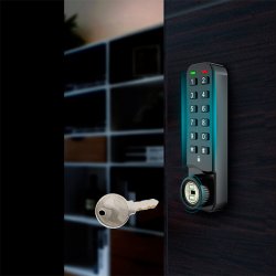 Elektr. Skabsl�s "Vic" 20mm, H/V - Sort - Privat/Offentlig