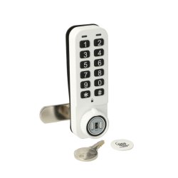 Elektr. Skabsl�s "Vic" 20mm, H/V - Hvid - Privat/Offentlig