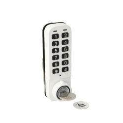 Elektr. Skabsl�s "Vic" 20mm, H/V - Hvid - Privat/Offentlig