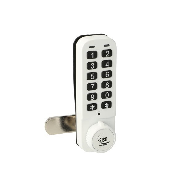 Elektr. Skabsl�s "Vic" 20mm, H/V - Hvid - Privat/Offentlig