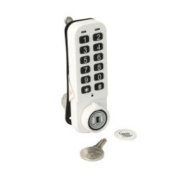 Elektr. Skabsl�s "Vic" 30mm, H/V - Hvid - Privat/Offentlig