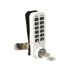 Elektr. Skabsl�s "Vic" 30mm, H/V - Hvid - Privat/Offentlig