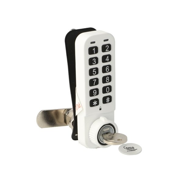 Elektr. Skabsl�s "Vic" 30mm, H/V - Hvid - Privat/Offentlig