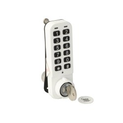 Elektr. Skabsl�s "Vic" 30mm, H/V - Hvid - Privat/Offentlig