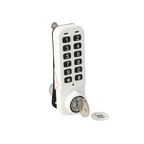 Elektr. Skabsl�s "Vic" 30mm, H/V - Hvid - Privat/Offentlig