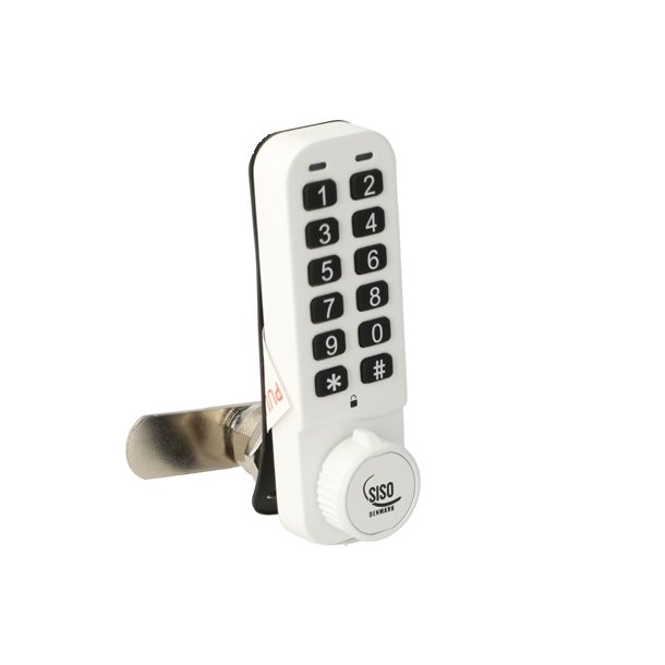 Elektr. Skabsl�s "Vic" 30mm, H/V - Hvid - Privat/Offentlig