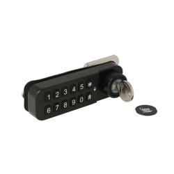 Elektr. Skabsl�s "Vic" 20mm, Venstre-Sort - Privat/Offentlig