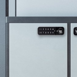 Elektr. Skabsl�s "Vic" 30mm, Venstre-Sort - Privat/Offentlig