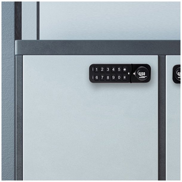 Elektr. Skabsl�s "Vic" 30mm, Venstre-Sort - Privat/Offentlig