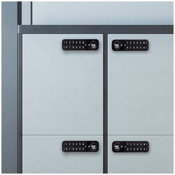 Elektr. Skabsl�s "Vic" 20mm, Venstre-Sort - Privat/Offentlig