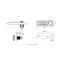 Elektr. Skabsl�s "Vic" 20mm, Venstre-Hvid - Privat/Offentlig