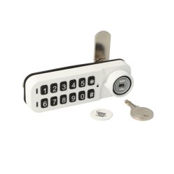 Elektr. Skabsl�s "Vic" 20mm, Venstre-Hvid - Privat/Offentlig