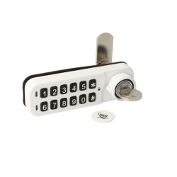 Elektr. Skabsl�s "Vic" 20mm, Venstre-Hvid - Privat/Offentlig