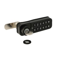 Elektr. Skabsl�s "Vic" 30mm, H�jre - Sort - Privat/Offentlig